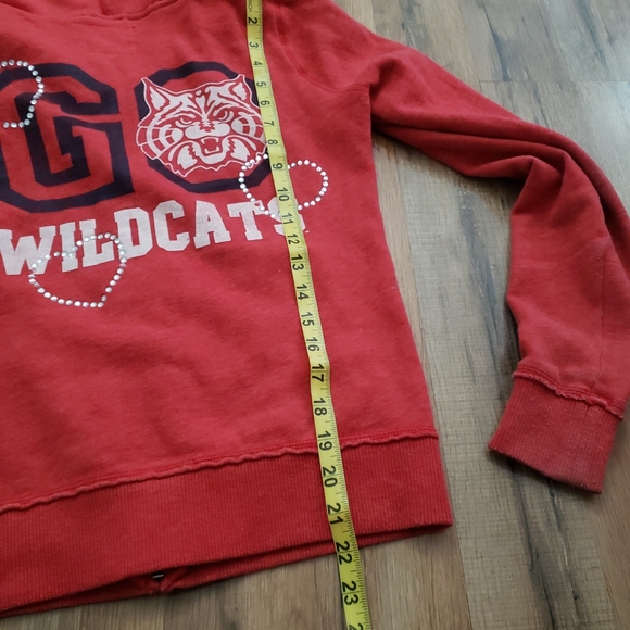 Pink Victoria Secret VS XS red collegiate collection hoodie U of A wildcats AZ - Picture 7 of 7